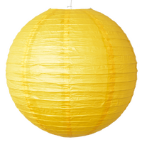 12 x Yellow Round 12" Paper Lantern 