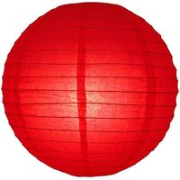 12 x Red Round Paper Lantern - 8"