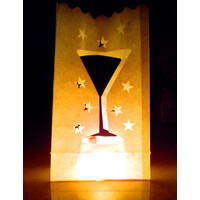 48 x White Wine Stars Candle Paper Bag Lantern Wedding Party Decoration Path