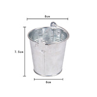 Bulk Lot x 25 Mini Silver Tin Buckets Wedding Party Accessory Candy Gift Container