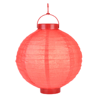 12 x Red LED Battery Operated Paper Wedding Party Lantern 8''/20CM