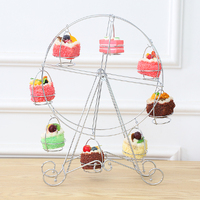 Ferris Wheel Silver Metal Cake Display Stand 