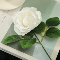 25 x White Artifical Foam Roses 8cm 