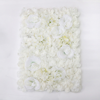 10 x Premium White Artificial Hydrangea And Rose Flower Wall Panels 60x40cm