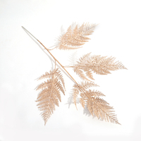 4 x Artificial Fern Spray Metallic Gold 70cm