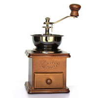 Vintage Wooden Manual Coffee Bean Grinder