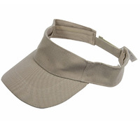 Bulk Lot x 12 Plain Beige Visor Golf Tennis Cap Hat   