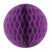 12 x Purple Paper Pom Poms Honeycomb Balls 28cm